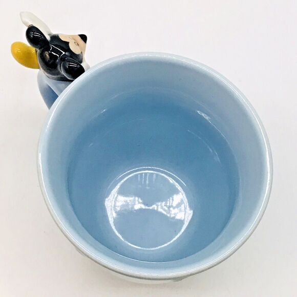 The Disney Store Mickey Mouse on Handle Coffee Mug Blue Ceramic Tea Cup 4.5 x 4 - Picture 6 of 8